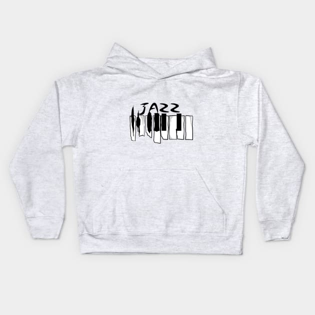 Jazz Piano Music Kids Hoodie by PoetandChef